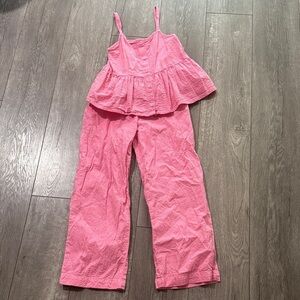 H&M girls pink pant set 7